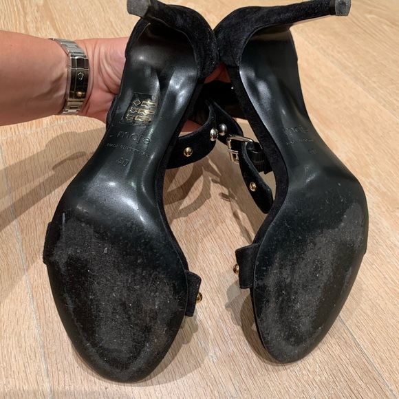 MAJE BLACK STUDDED SUEDE SANDAL - Picture 6 of 7